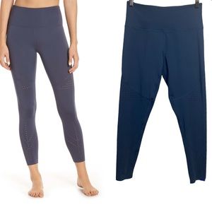 Zella Hydra Perforated Leggings In Blue medium